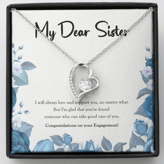 Glad That You've Found forever love silver necklace front