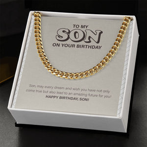 Amazing Future Of You cuban link chain gold standard box