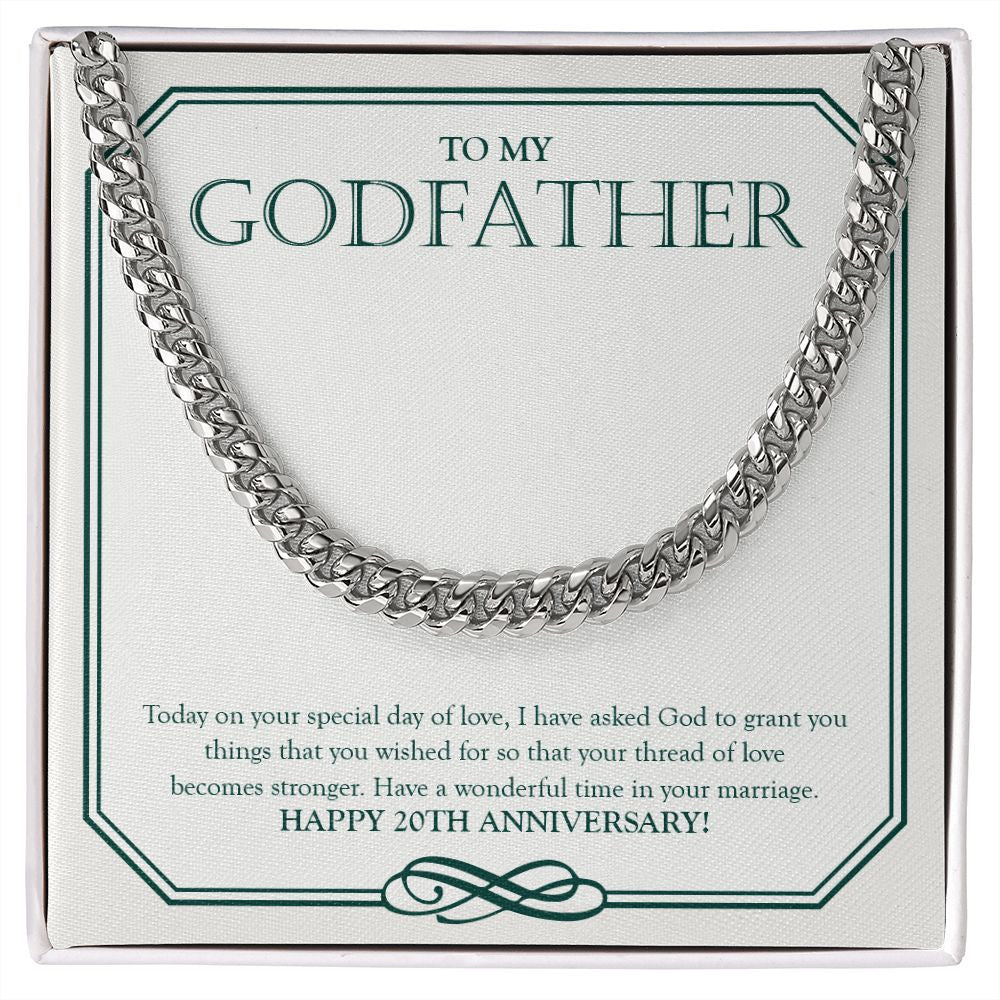 Special Day Of Love cuban link chain silver front