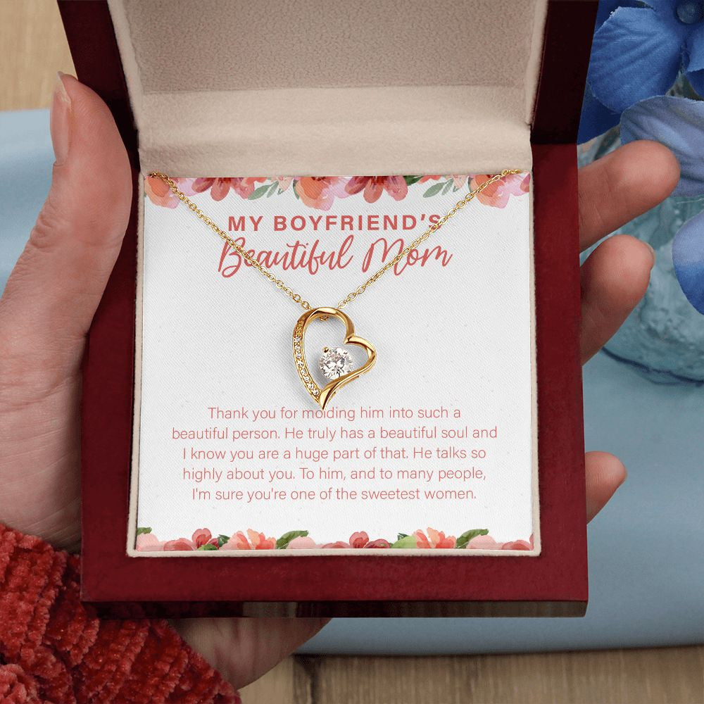 One of the Sweetest Women forever love gold pendant led luxury box in hand