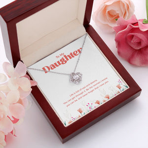 Life's ups and downs love knot pendant luxury led box red flowers