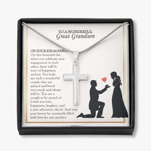 Load image into Gallery viewer, Constantly Filled With Love stainless steel cross necklace front
