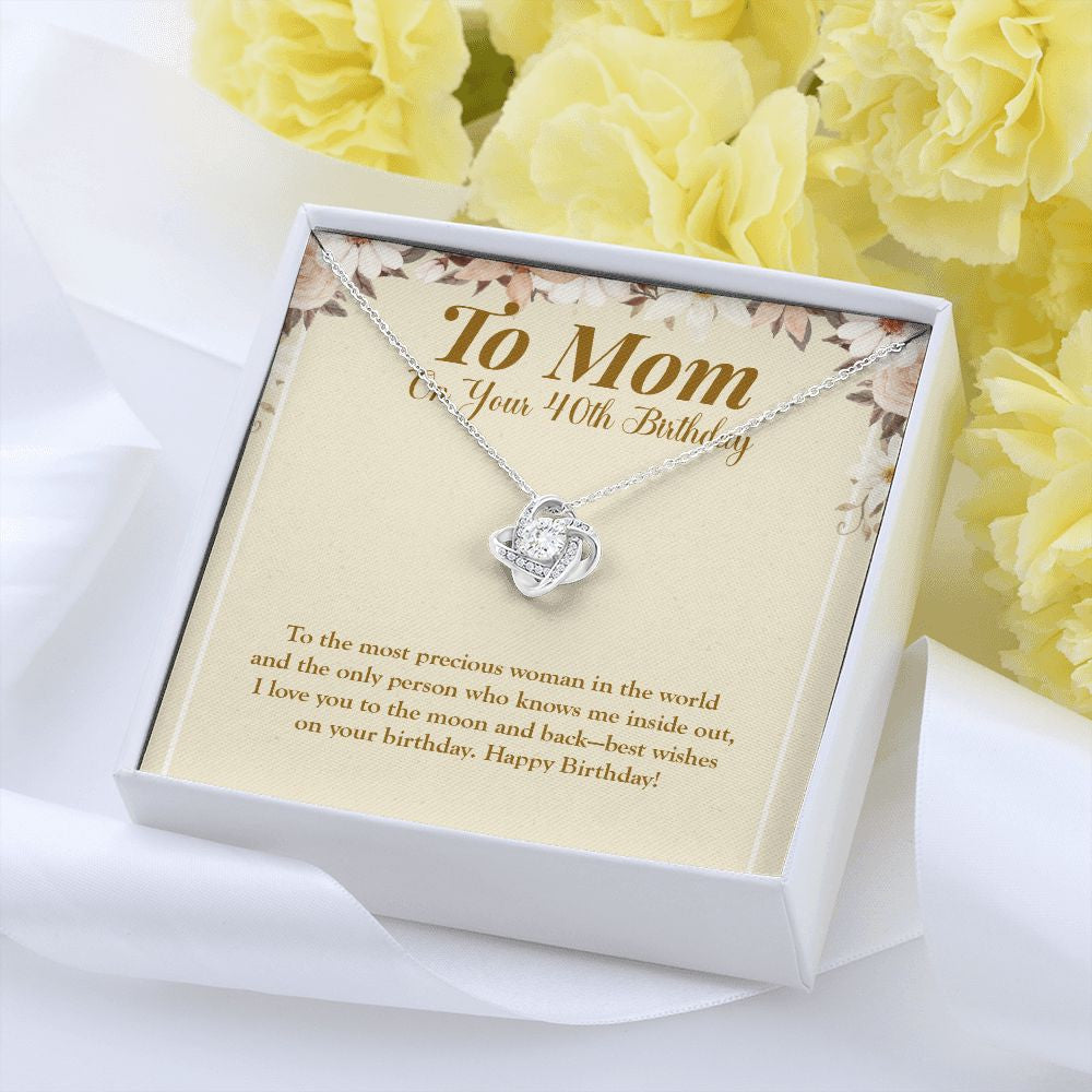 To The Moon And Back love knot pendant yellow flower