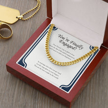 Load image into Gallery viewer, Love Does Not Get Tired cuban link chain gold luxury led box
