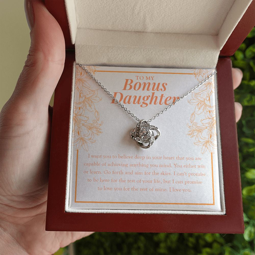 You Deserve True Happiness love knot necklace luxury led box hand holding