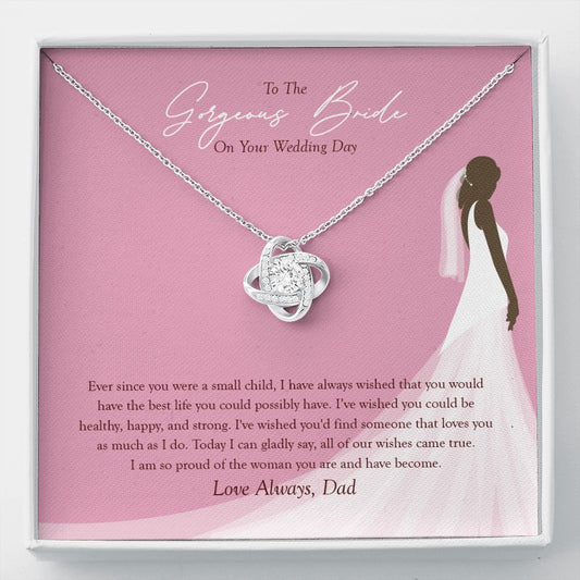 All Our Wishes Came True love knot necklace front