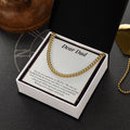 Inspiration For All Of Us cuban link chain gold box side view