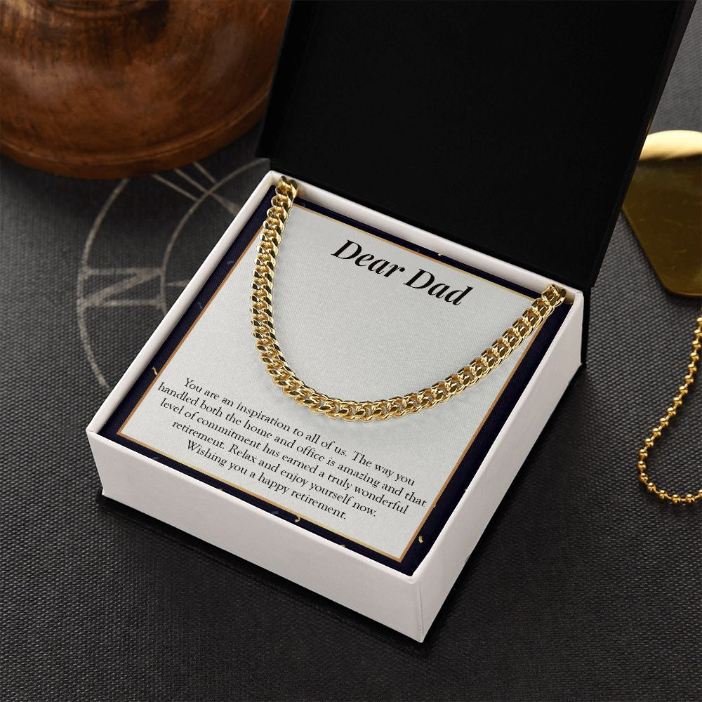 Inspiration For All Of Us cuban link chain gold box side view