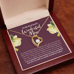 Equally Wonderful forever love gold pendant premium led mahogany wood box