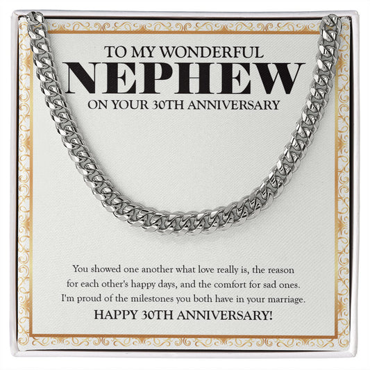 Comfort For Sad Ones cuban link chain silver front