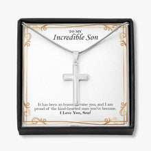 Load image into Gallery viewer, Kind-Hearted Man stainless steel cross necklace front
