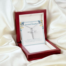Load image into Gallery viewer, Not Born But Raised cz cross pendant luxury led silky shot
