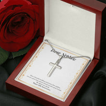 Load image into Gallery viewer, Love You Dearly stainless steel cross luxury led box rose
