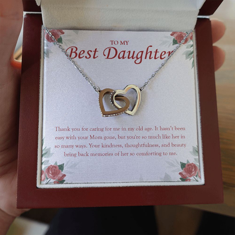 Brings Back Memories interlocking heart necklace luxury led box hand holding