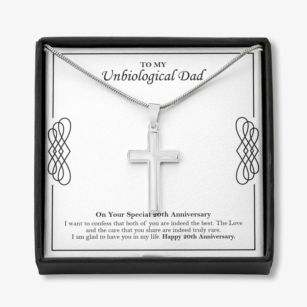 Indeed Truly Rare stainless steel cross necklace front