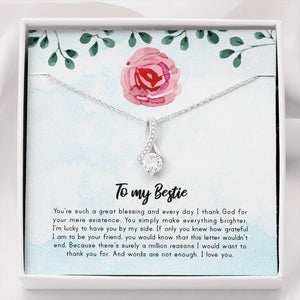 Million Reasons alluring beauty necklace front