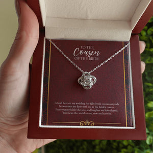 Enormous Pride love knot necklace luxury led box hand holding