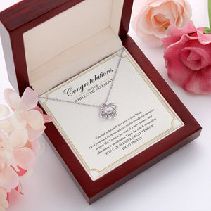 You Can Achieve Great Things love knot pendant luxury led box red flowers