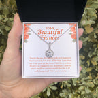 Fills Me with Such Happiness eternal hope necklace in hand