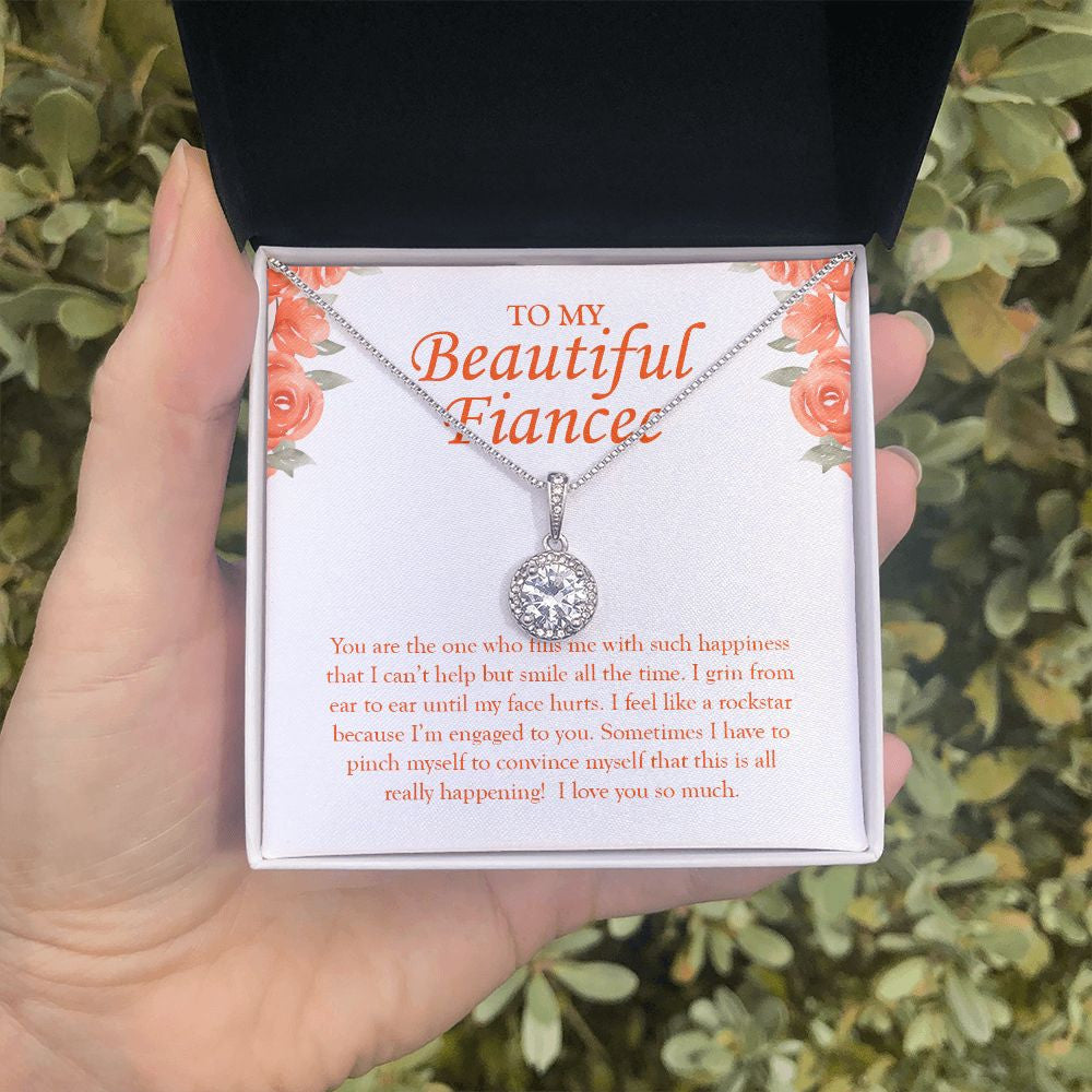 Fills Me with Such Happiness eternal hope necklace in hand