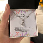 Family Isn't Always Blood alluring beauty necklace in hand