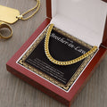 My Sister My Bestfriend cuban link chain gold luxury led box