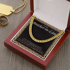 My Sister My Bestfriend cuban link chain gold luxury led box