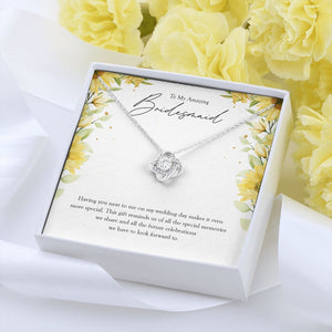 Special Memories love knot pendant yellow flower