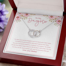 Load image into Gallery viewer, Wonderful Blessing double circle necklace luxury led box close up
