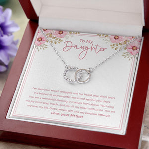 Wonderful Blessing double circle necklace luxury led box close up