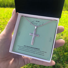 Load image into Gallery viewer, Matters Of The Heart stainless steel cross standard box on hand
