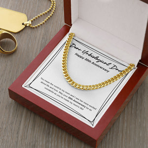 Mean the World To Mom cuban link chain gold luxury led box