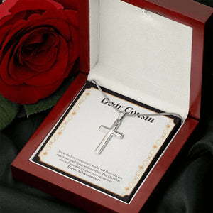 The Best In The World stainless steel cross luxury led box rose