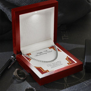 Attaining One Yourself cuban link chain silver premium led mahogany wood box