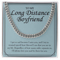 Always Be There For You cuban link chain silver front