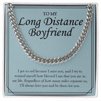 Always Be There For You cuban link chain silver front