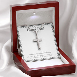 Perfect Partner For Each Other stainless steel cross premium led mahogany wood box