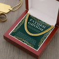Filled With Pride cuban link chain gold luxury led box