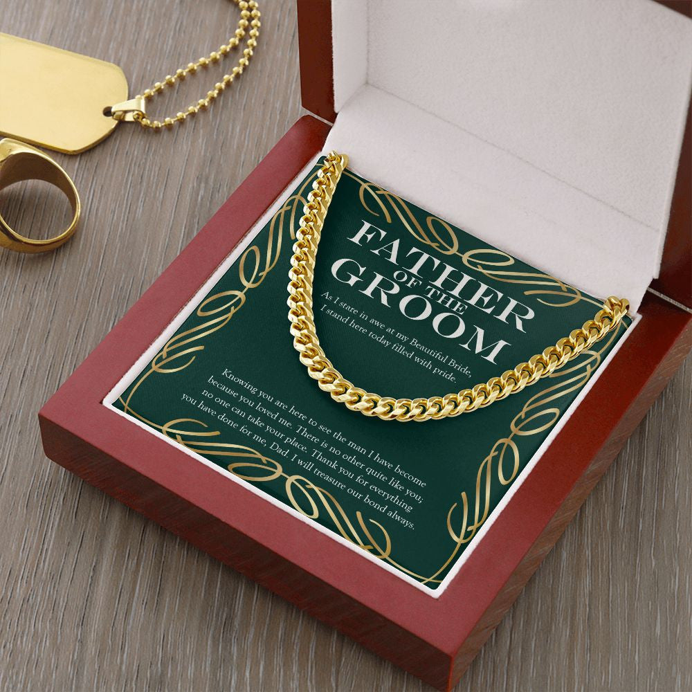 Filled With Pride cuban link chain gold luxury led box