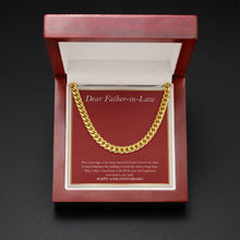 Load image into Gallery viewer, Most Beautiful Bond cuban link chain gold mahogany box led
