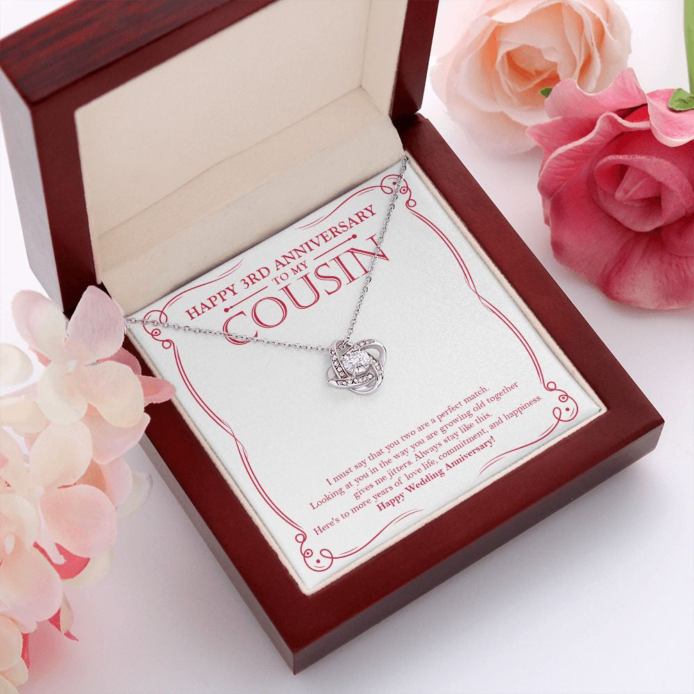 Growing Old Together love knot pendant luxury led box red flowers