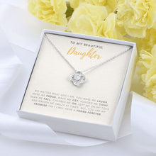 Load image into Gallery viewer, Friend Forever love knot pendant yellow flower
