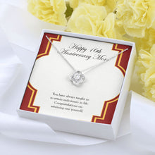 Load image into Gallery viewer, Attaining One Yourself love knot pendant yellow flower
