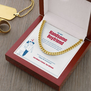 Fall For You cuban link chain gold luxury led box