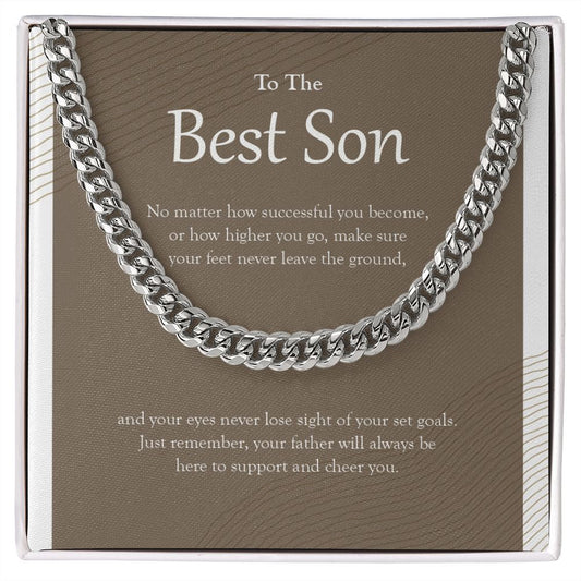 Here To Support And Cheer You cuban link chain silver front
