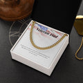 Big Salute To You cuban link chain gold box side view