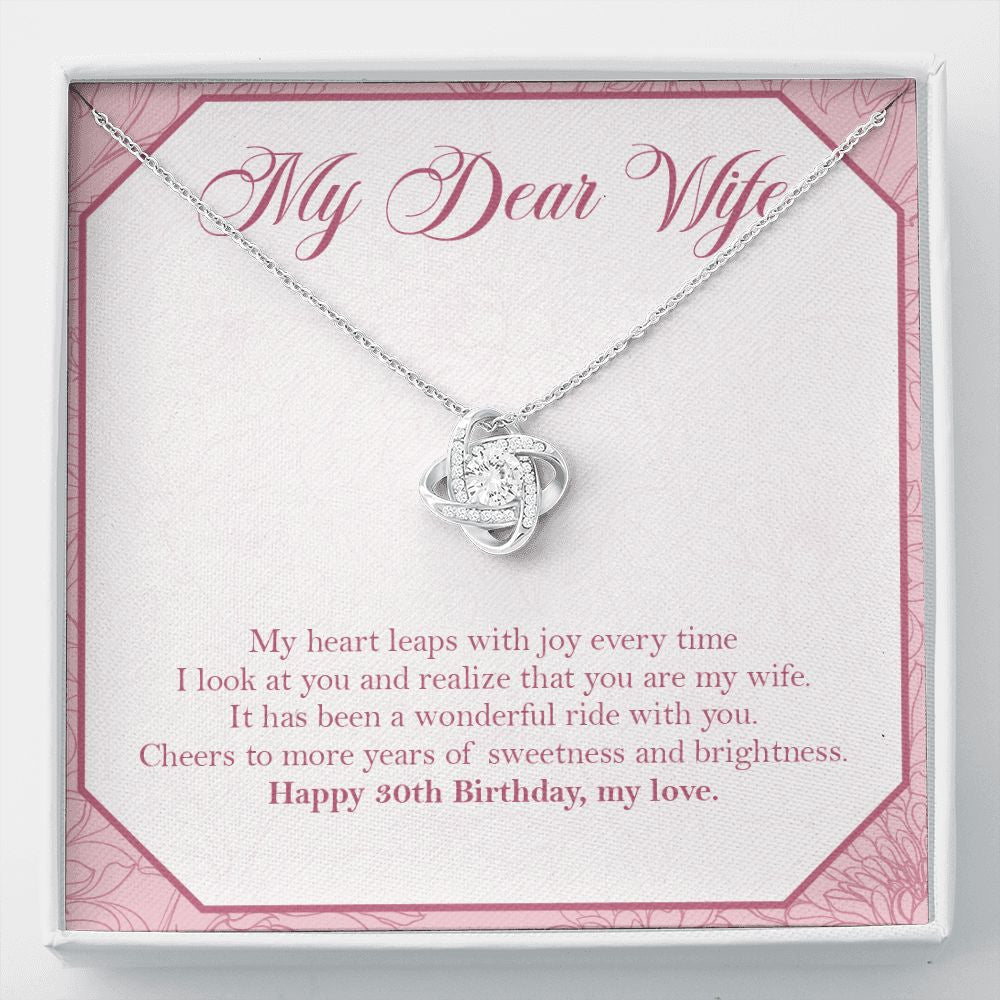 A Wonderful Ride With You love knot necklace front