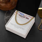 Big Salute To You cuban link chain gold box side view