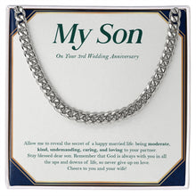 Load image into Gallery viewer, Being Blessed cuban link chain silver front
