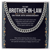 Load image into Gallery viewer, Fifty Cherished Years cuban link chain silver front
